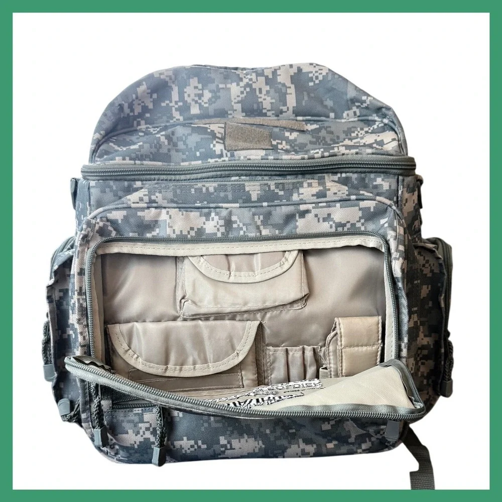 National Guard Digital Camo Tactical Backpack ACU Laptop Bag Organizer Padded